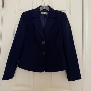 Kasper Royal Blue Two Piece Suit with Blazer and Pants size 4P